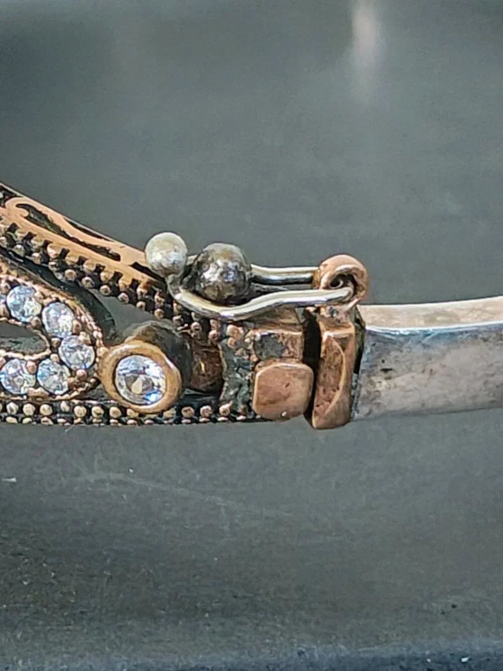 Vintage Ruby Hinge Bracelet